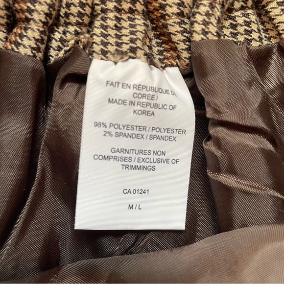 SIMONS | Medium | Tweed A-Line knee length brown skirt | Korean - Picture 6 of 7